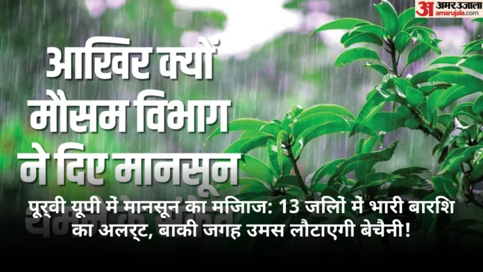 पूर्वी यूपी में मानसून का मिजाज: 13 जिलों में भारी बारिश का अलर्ट, बाकी जगह उमस लौटाएगी बेचैनी!